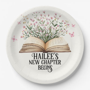 Personalised New Chapter Begins Book Baby Shower Paper Plate