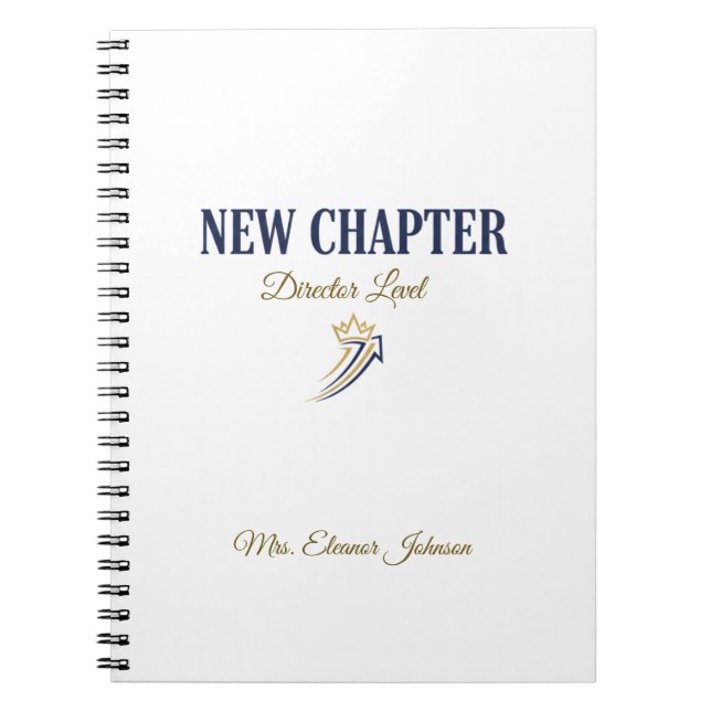 Personalised New Chapter Director Level Promotion Notebook (Front)