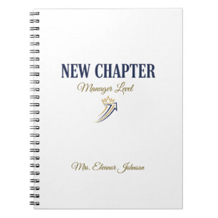 Personalised New Chapter Manager Level Promotion Notebook