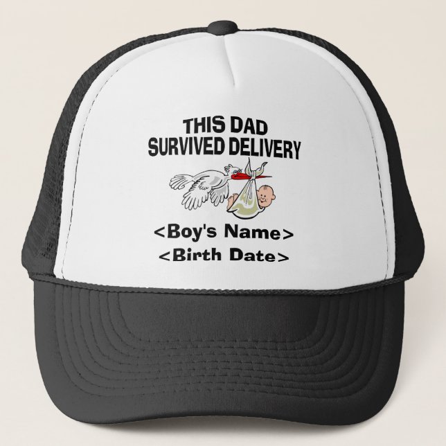Personalised New Dad Boy Cap (Front)