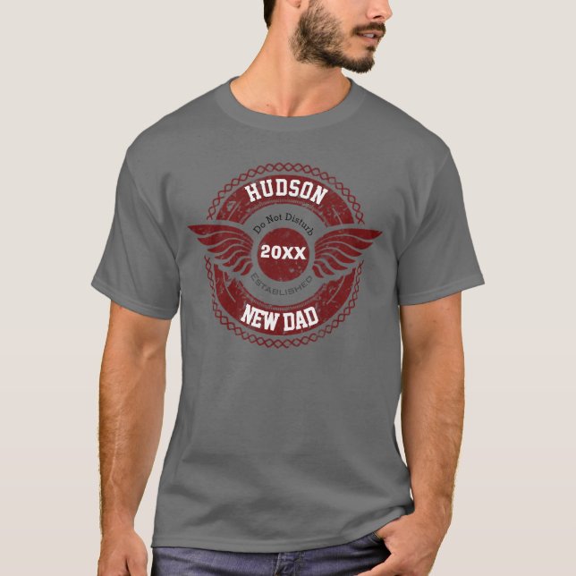 Personalised New Dad T-Shirt (Front)