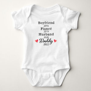 Personalised New Daddy Pregnancy Announcement Baby Bodysuit