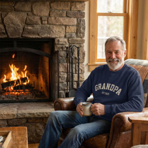 Personalised New Grandpa Est Date Father's Day Sweatshirt