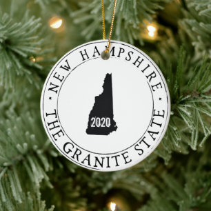 Personalised New Hampshire Ornament