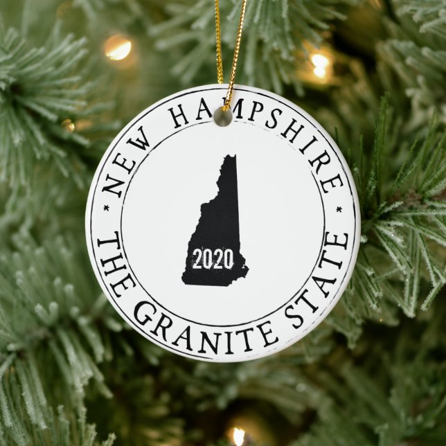 Personalised New Hampshire Ornament (Tree)