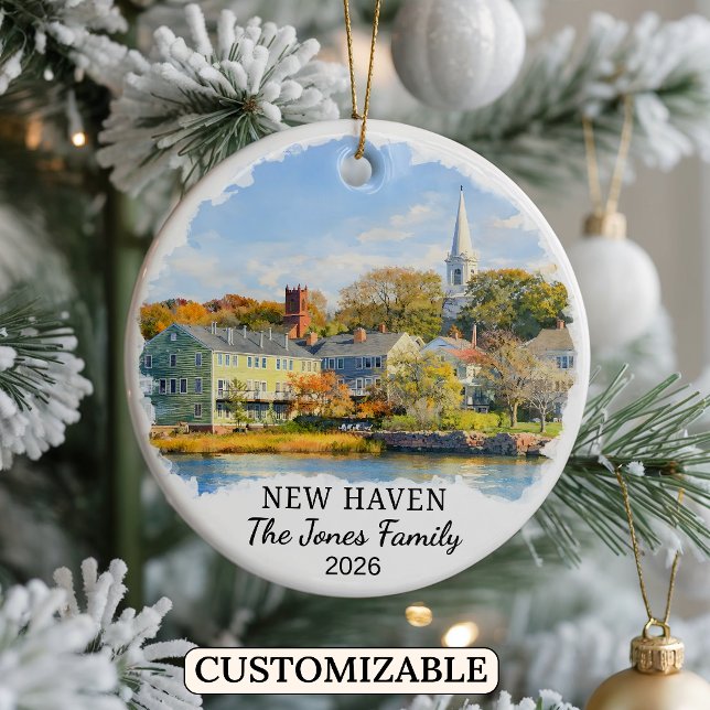 Personalised New Haven Ornament Custom Connecticut (Creator Uploaded)