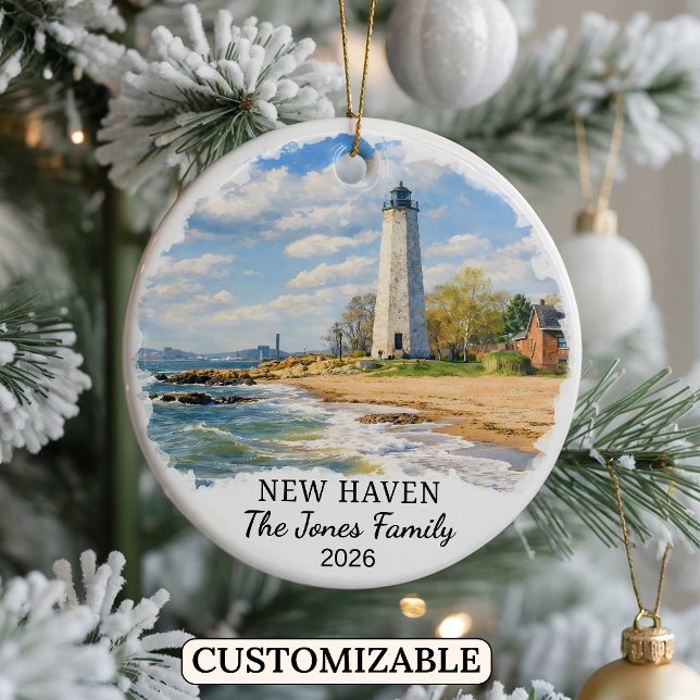 Personalised New Haven Ornament Custom Connecticut (Creator Uploaded)