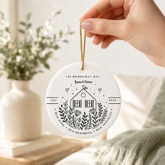 Personalised New Home | First Home Keepsake Ceramic Tree Decoration
