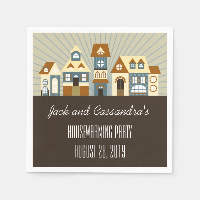 Personalised New Home Housewarming Napkins (Front)