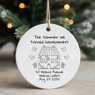 Personalised New Home Keepsake Moving House Ceramic Tree Decoration