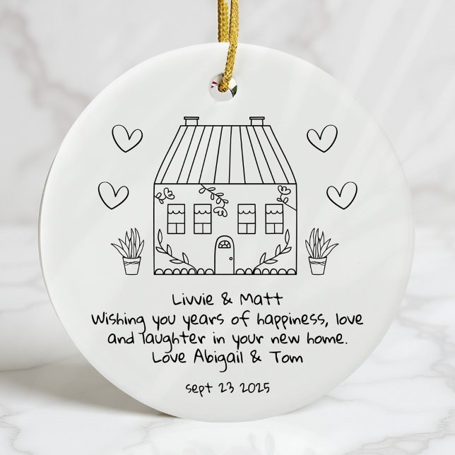 Personalised New Home Keepsake Moving House Ceramic Tree Decoration (Creator Uploaded)