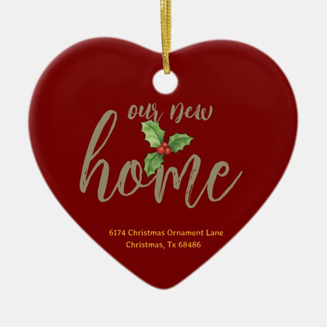 Personalised New Home Ornament - Housewarming Gift (Front)