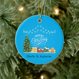 Personalised New Home Photo Ornament, Custom House Ceramic Tree Decoration