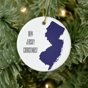 Personalised New Jersey Christmas Ornament