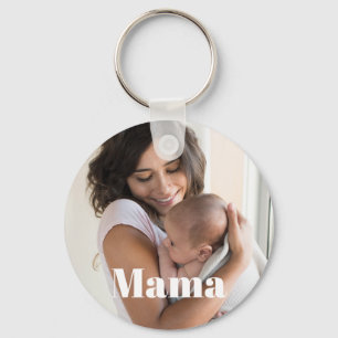Personalised New Mama and Baby Photo Key Ring