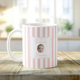 Personalised New Mum Baby Name Face Photo Coffee Mug