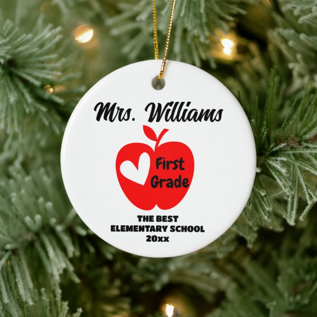 Personalised New Teacher Christmas Gift Graduation Ceramic Tree Decoration (Tree)