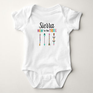 Personalised New To The Tribe Native American Baby Bodysuit