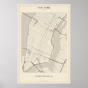 Personalised New York City Street Map Poster