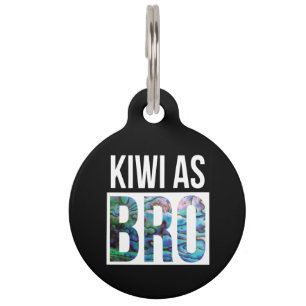 PERSONALISED NEW ZEALAND KIWI AS BRO PET TAG