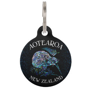 PERSONALISED NEW ZEALAND KIWI PAUA PET TAG