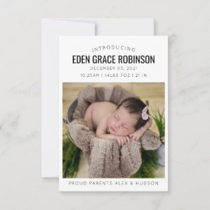 Personalised Newborn Baby Birth Announcement