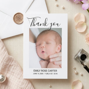 Personalised Newborn Photo Birth Announcement
