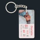 Personalised Newborn Photo Birth Announcement Key Ring<br><div class="desc">Custom birth information announcement keychain with all your little baby's birth details,  and a photo on the other side. A perfect newborn announcement family keepsake gift for you to share the big news.</div>