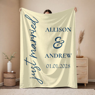 Personalised Newlywed Blanket Gift for Him or Her