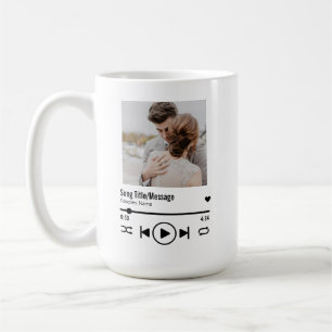 Personalised Newlywed Photo Song Playlist Coffee Mug