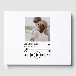 Personalised Newlywed Photo Song Playlist Guest Book