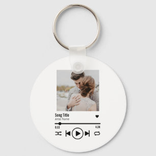 Personalised Newlywed Photo Song Playlist Key Ring