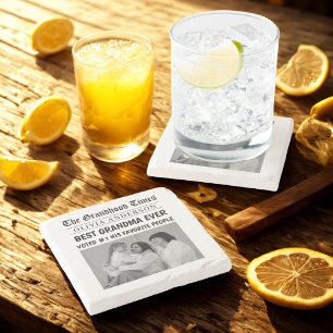 Personalised Newspaper    Best Grandma Gift Stone Coaster