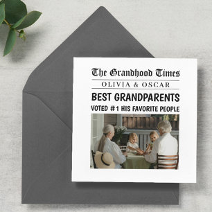 Personalised Newspaper   Best Grandparents