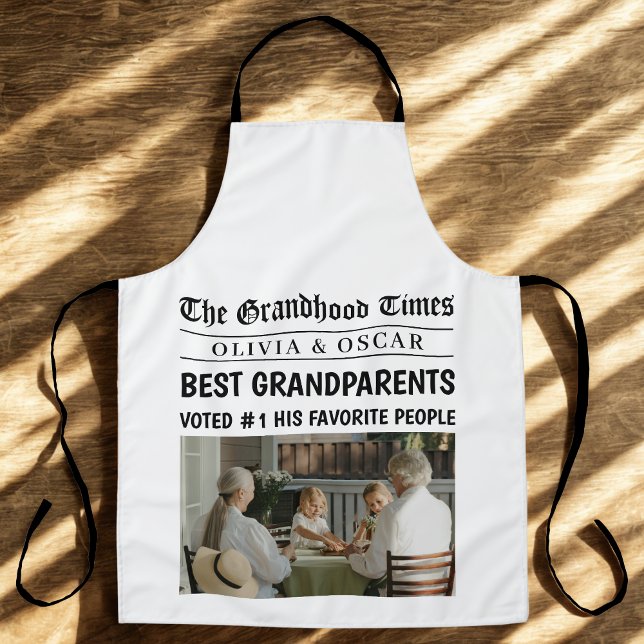 Personalised Newspaper Headline | Best Grandparent Apron (Creator Uploaded)