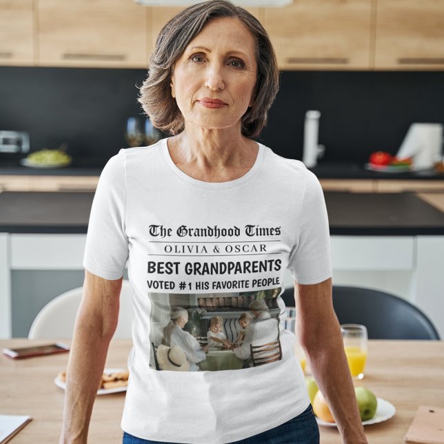 Personalised Newspaper Headline | Best Grandparent T-Shirt (Creator Uploaded)