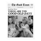 Personalised Newspaper Print 'The good old days'