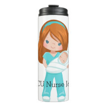 Personalised NICU Nurse Holding Baby Christmas