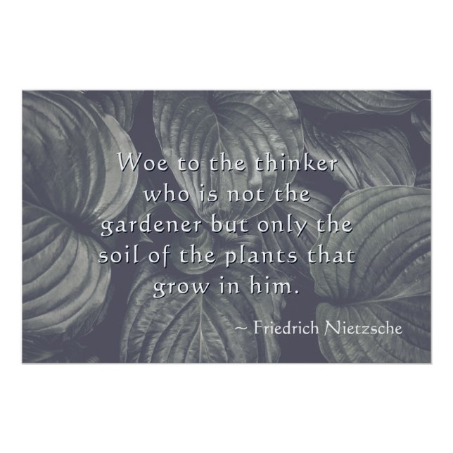 Personalised Nietzsche Hosta Leaves Poster (Front)