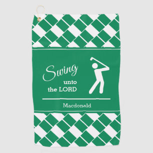 Personalised NIGERIA FLAG Swing Unto The Lord Golf Towel