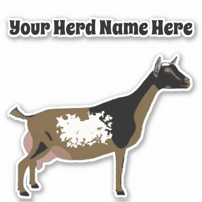Personalised Nigerian Dwarf Dairy Goat (Front)