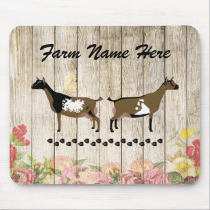 Personalised Nigerian Dwarf Dairy Goat Farm Mouse Mat