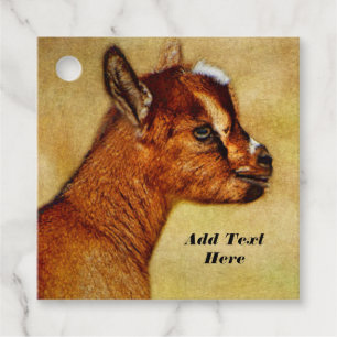 Personalised Nigerian Dwarf Dairy Goat Kid Favour Tags
