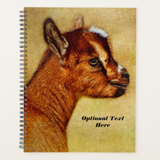 Personalised Nigerian Dwarf Dairy Goat Kid Planner (Front)