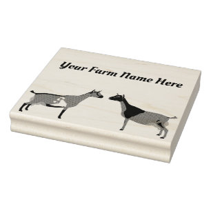 Personalised Nigerian Dwarf Dairy Goat Rubber Stamp