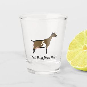 Personalised Nigerian Dwarf Dairy Goat Shot Glass