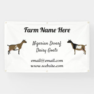 Personalised Nigerian Dwarf Dairy Goat Show Banner