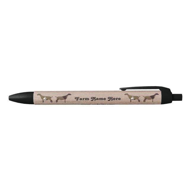 Personalised Nigerian Dwarf Dairy Goat Show Herd Black Ink Pen (Top)