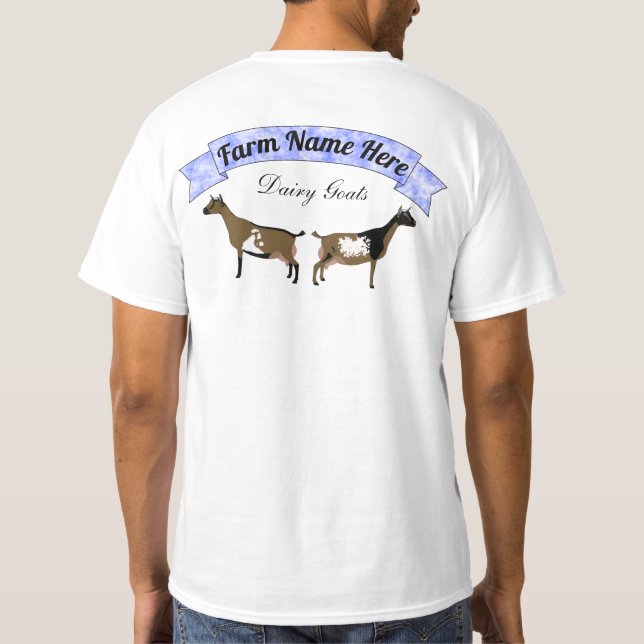 Personalised Nigerian Dwarf Dairy Goat T-Shirt (Back)