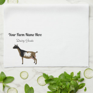 Personalised Nigerian Dwarf Dairy Goat Tea Towel